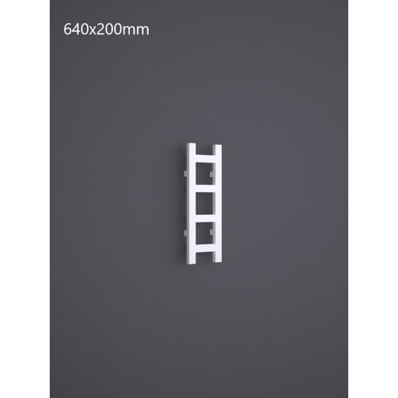 TERMA Easy vertikální designový radiátor RAL9016 - 640x200