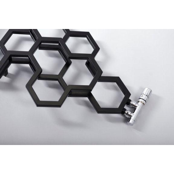 TERMA Hex designový radiátor 502x1126 detail - profily