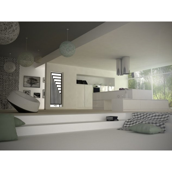 TERMA Angus DW designový radiátor RAL 9016 1300x440