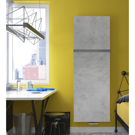 TERMA Case Slim designový vertikální radiátor - Beton
