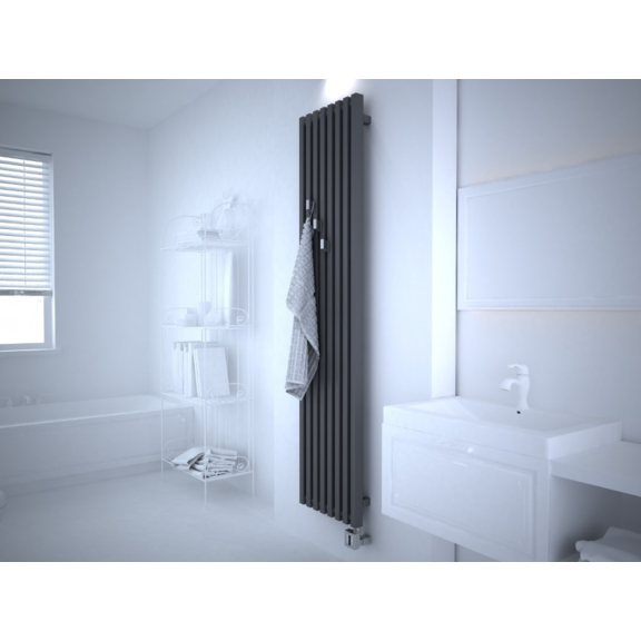 TERMA Triga designový radiátor barva Metallic Black - inspirace