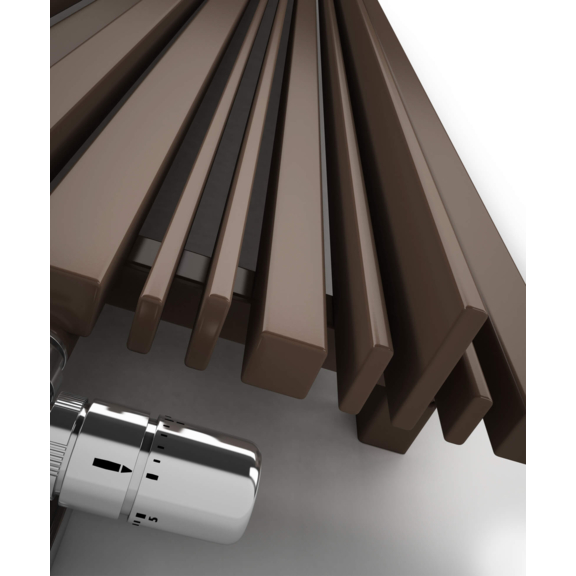 TERMA Sherwood V designový radiátor 1600x440 barva Metallic Grey detail