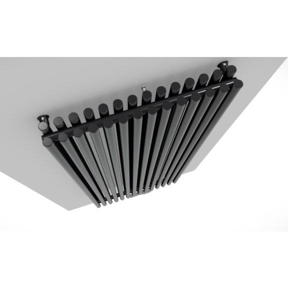 TERMA Tune VWD designový radiátor 1800x690 barva Soft RAL9005 pohled shora