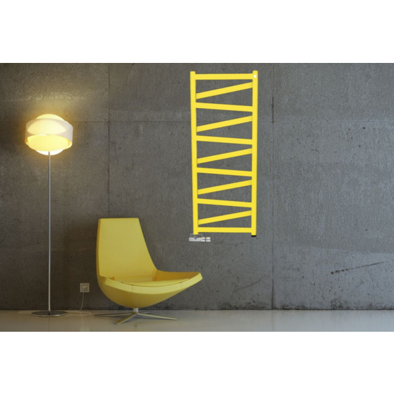 TERMA Vipera ONE designový radiátor 1230x500 barva Soft 3028 detail