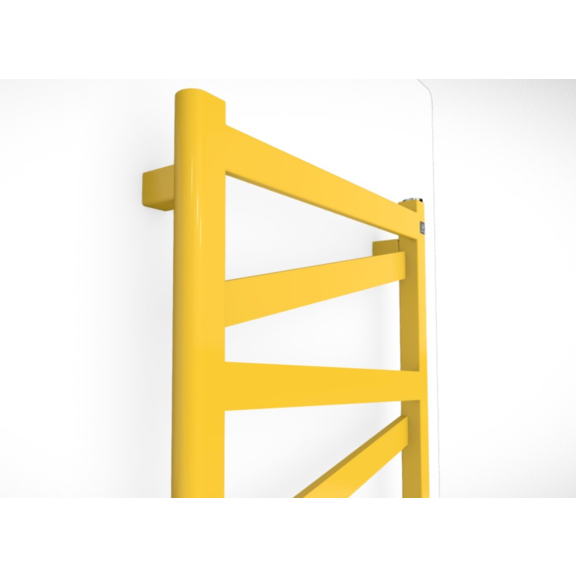 TERMA Vipera designový radiátor 1230x500 barva Soft 3028 pohled shora