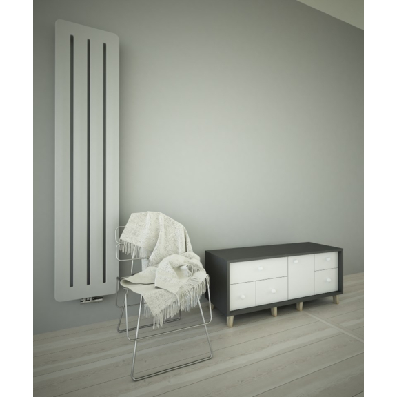 TERMA Aero V designový radiátor barva Silver Matt - moderní interiér