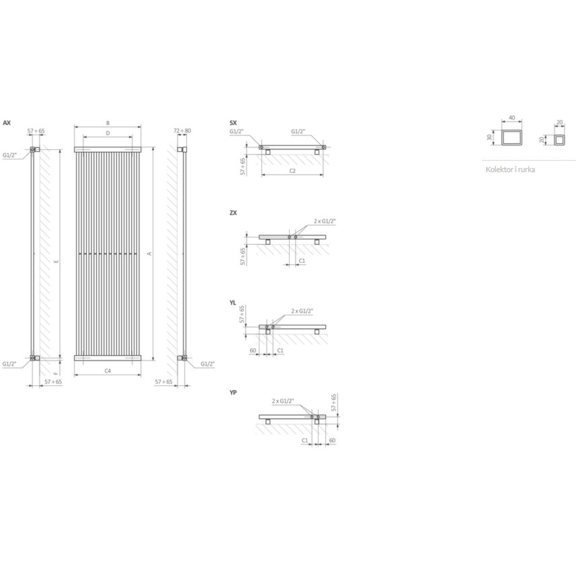 TERMA Intra schéma rozměrů