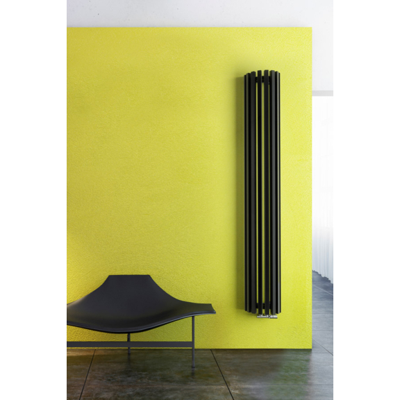 TERMA Triga AN designový radiátor RAL 7003 pohled shora