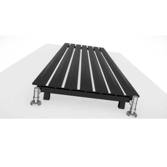 TERMA Pier designový radiátor 1800x580 barva Metallic Black detail