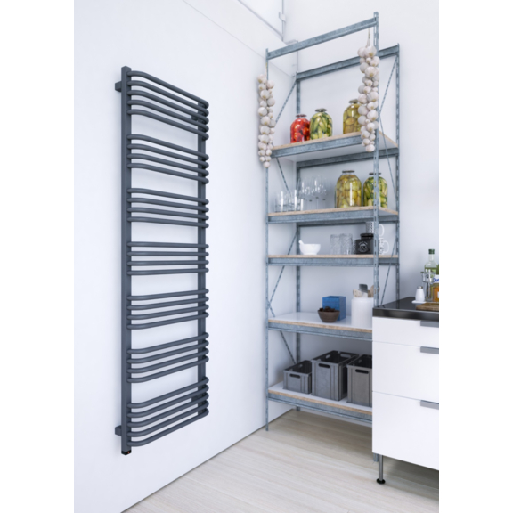 TERMA Alex ONE designový radiátor 1580x500 barva Modern Grey inspirace - v kuchyni