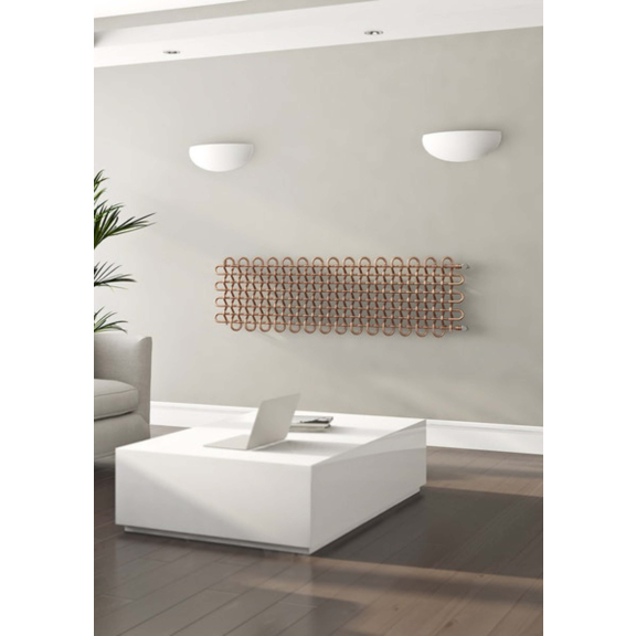 TERMA PLC H designový radiátor 463x1600 RAL 9005 tkalcovský vzor