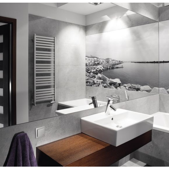 TERMA Marlin koupelnový radiátor 1185x430 RAL 3028 detail