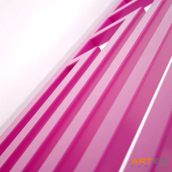 TERMA Angus V designový radiátor detail