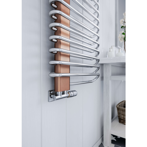 TERMA Michelle designový radiátor 1200x500 RAL9016 a Cooper na stěnu