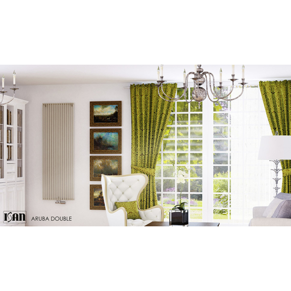 ISAN Aruba Double vertikální radiátor - RAL 9001