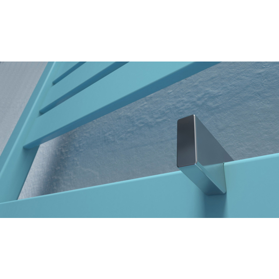 TERMA Mantis ONE designový radiátor RAL5018 detail - háček na zavěšení textilií ZIP