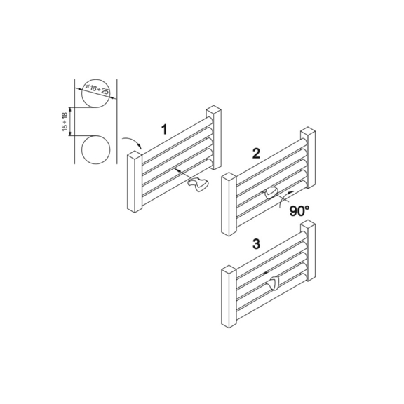 TERMA Háček Yo montáž