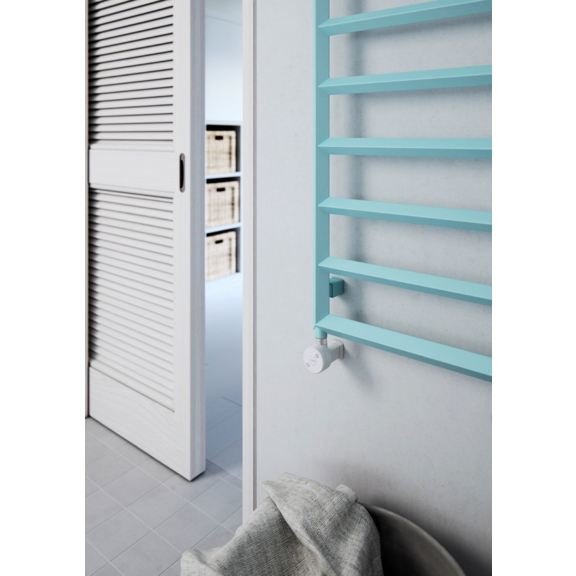 TERMA Diamond koupelnový radiátor 1360x500 Pastel Blue detail