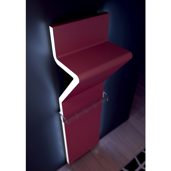 IRSAP Tratto designový radiátor 1600x450 barva Flame Red