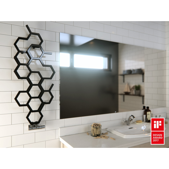 TERMA Hex designový radiátor 502x1126 celek