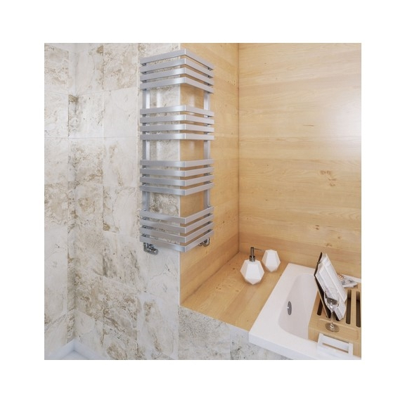 TERMA Outcorner rohový radiátor barva Chrome effect - interiér