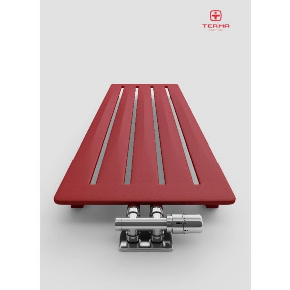 TERMA Aero V designový radiátor 1500x410 barva Metallic Red verze - voda