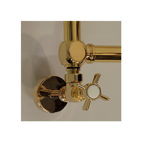 IRSAP Minuette chromový koupelnový radiátor detail - zlato