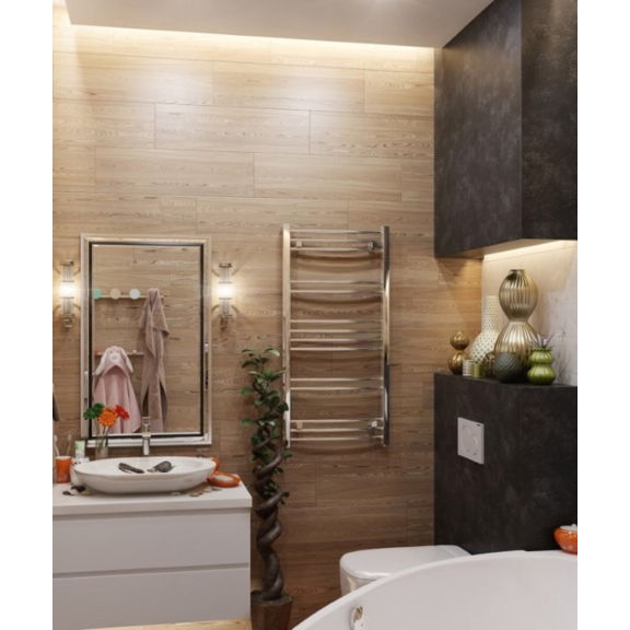 TERMA Jade M koupelnový radiátor 753x500 barva Chrom - v interiéru