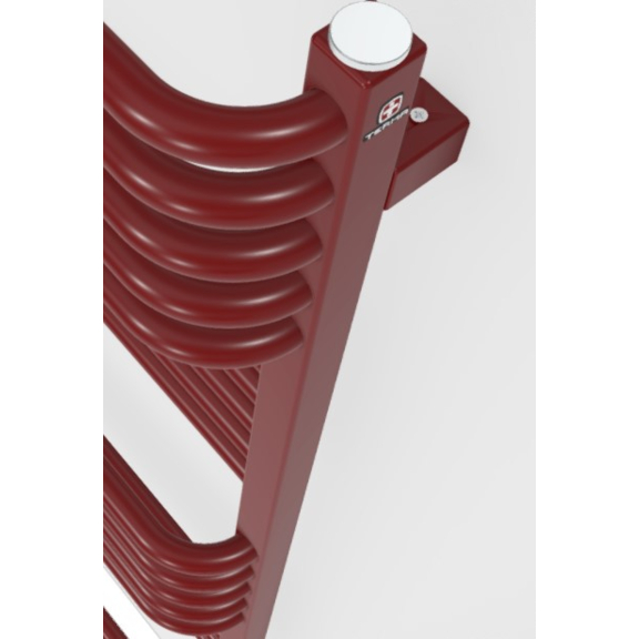 TERMA Pola ONE koupelnový radiátor 1180x500 RAL3003 detail2