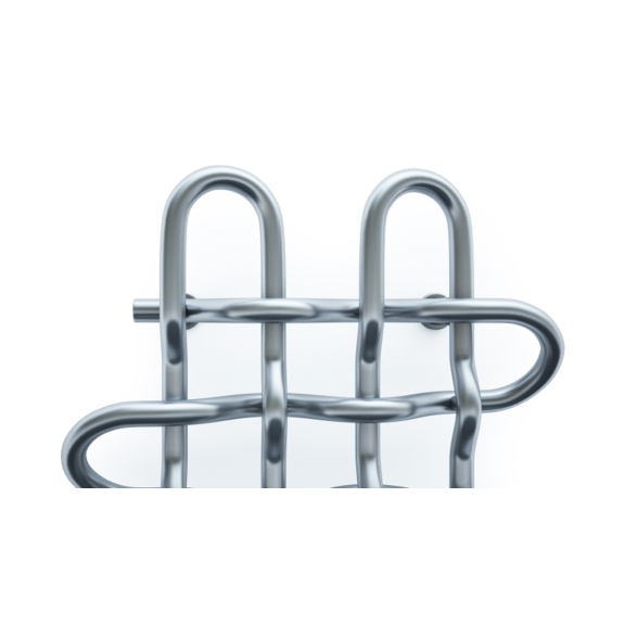 TERMA PLC V designový radiátor 1580x263 barva Chrome Effect detail - profily