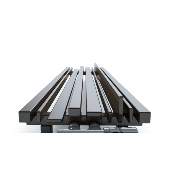 TERMA Sherwood V designový radiátor 1600x440 barva Metallic Grey interiér