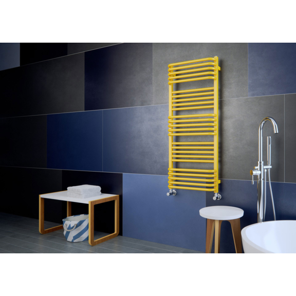 TERMA Pola koupelnový radiátor 1080x500 barva Soft1023 detail věšáky YO