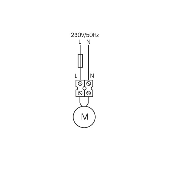 Okenní ventilátor HCM 150 - schéma zapojení