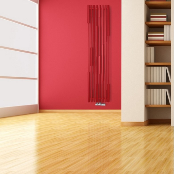 TERMA Cane designový radiátor RAL 3020 - moderní interiér