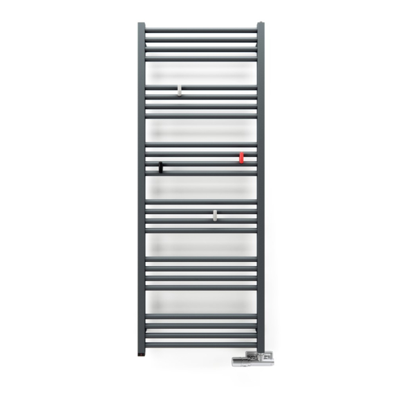 TERMA Fiona One koupelnový radiátor 1380x530 barva Modern Grey - háčky Yo