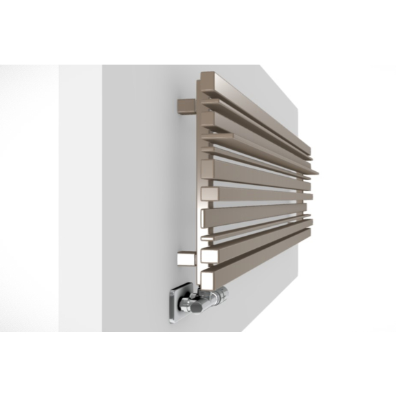 TERMA Sherwood H radiátor pod okno RAL 1014 profil z boku