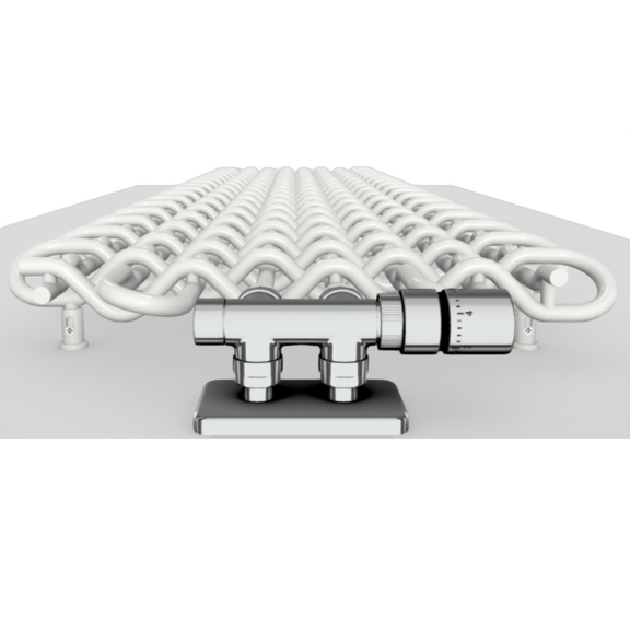 TERMA PLC V designový radiátor 1800x463 barva Sweet Sugar - z dola