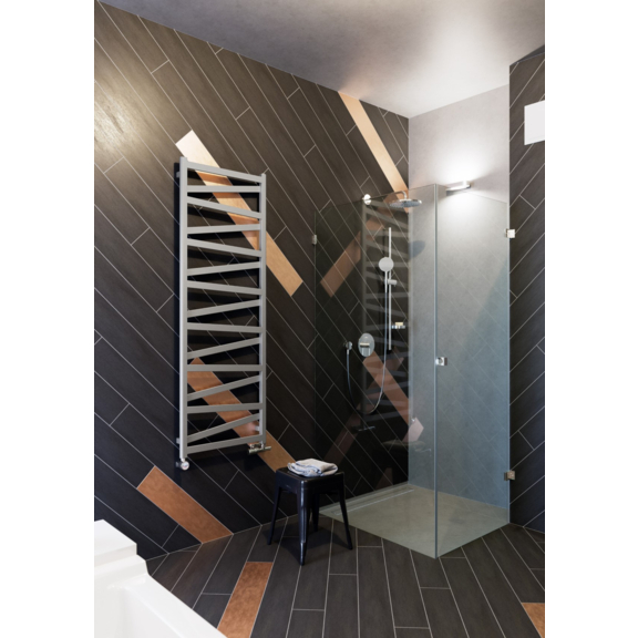 TERMA Vipera designový radiátor 1710x600 barva Silver Matt