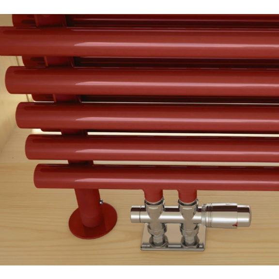 TERMA Tune HSD designový radiátor pod okno 390x1400 RAL3020 detail stojící