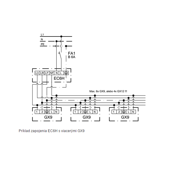 Xpelair EC6H regulátor - schéma zapojení