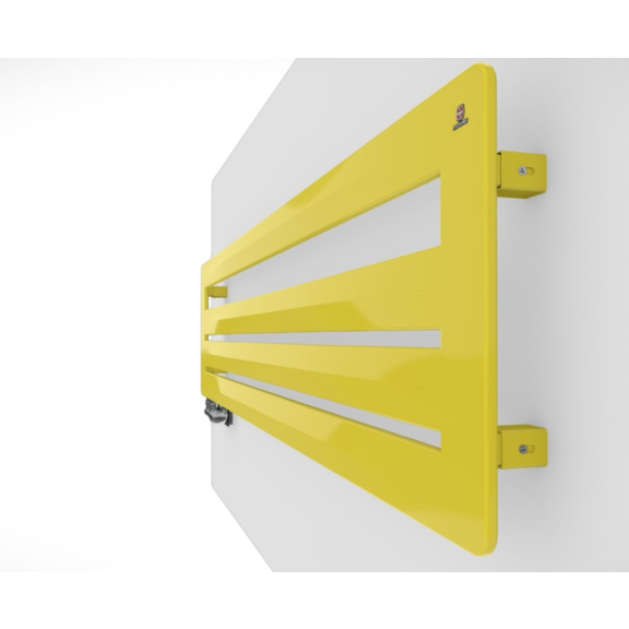 TERMA Aero HG designový radiátor RAL 1016 z boku