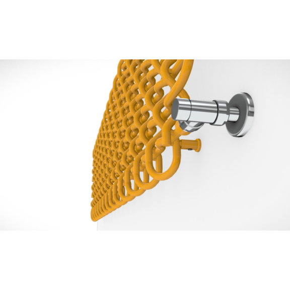 TERMA PLC H designový radiátor barvy RAL1003 - detail