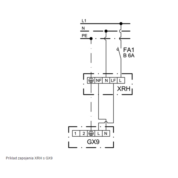 XRH - schéma zapojení