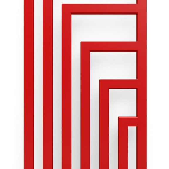 TERMA Angus V designový radiátor barva RAL3020 detail