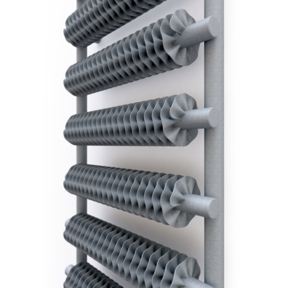 TERMA Ribbon T retro radiátor 930x500 Salt&Pepper Detail