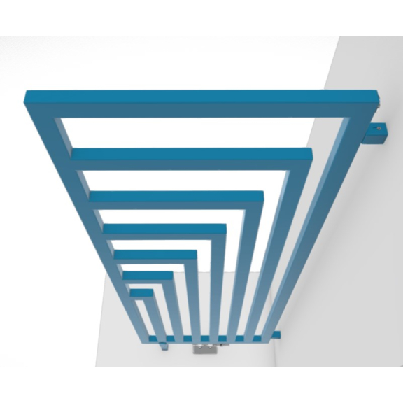 TERMA Angus DW designový radiátor RAL5012 geometrický vzor