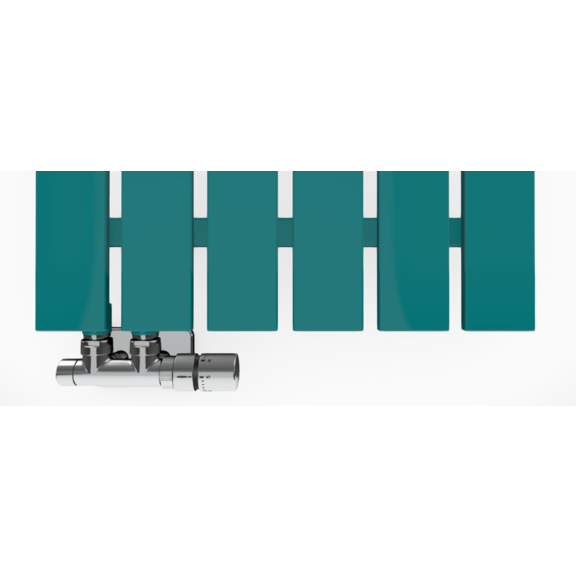 TERMA Cyklon V designový radiátor 1600x495 RAL 5021 detail