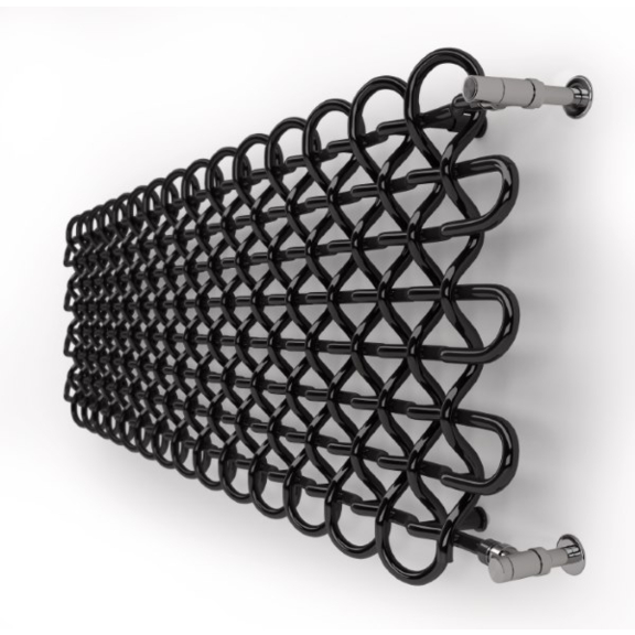 TERMA PLC H designový radiátor 463x1600 RAL 9005 detail2