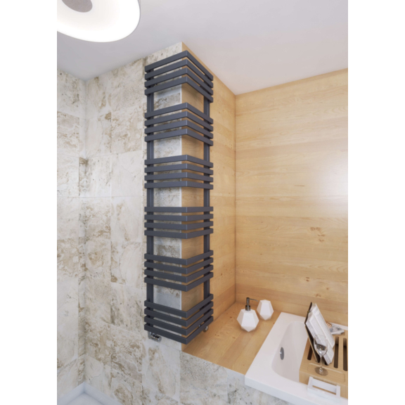 TERMA Outcorner rohový radiátor 1545x300 barva Metallic Grey