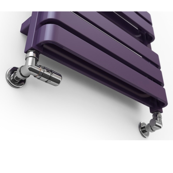 TERMA Warp T Bold designový radiátor 655x500 RAL 4005 detail